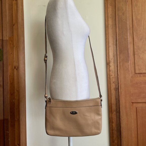 COACH East/West Pop Crossbody Tan Purse Adjustable Shoulder Bag F52881 - Picture 3 of 17